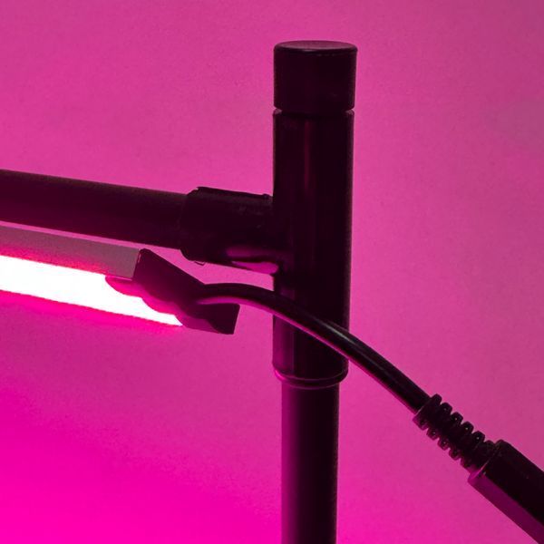 Потужний 38 Вт LED Фіто-Світильник біколор спектру ML38 Violet для вирощування рослин, розсади, квітів на регульованій стійці LS40Bicolor фото