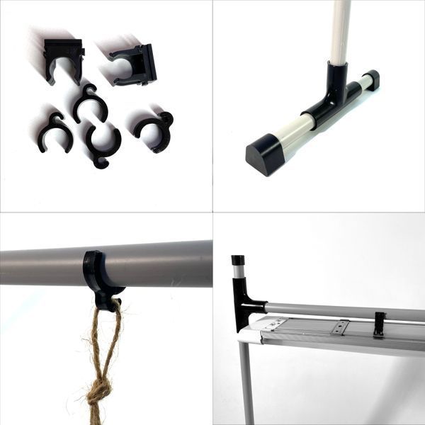 Top Hooks Plastic &ndash; тримач для фітоламп на підвіконня. Стійка для кріплення фітосвітильників для вирощування розсади, квітів, рослин. Підходить для всіх видів та типів фітоламп ThooksPL фото